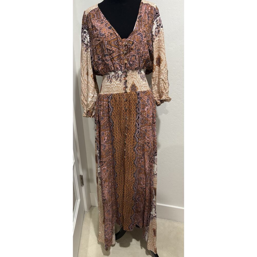 Free People Mexicali Rose Maxi Dress in Ivory SZ. Large - Picture 2 of 5